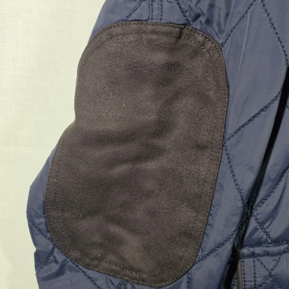 Banana Republic Jacket Mens Large Utility Quilted Duty Elbow Patches Boho